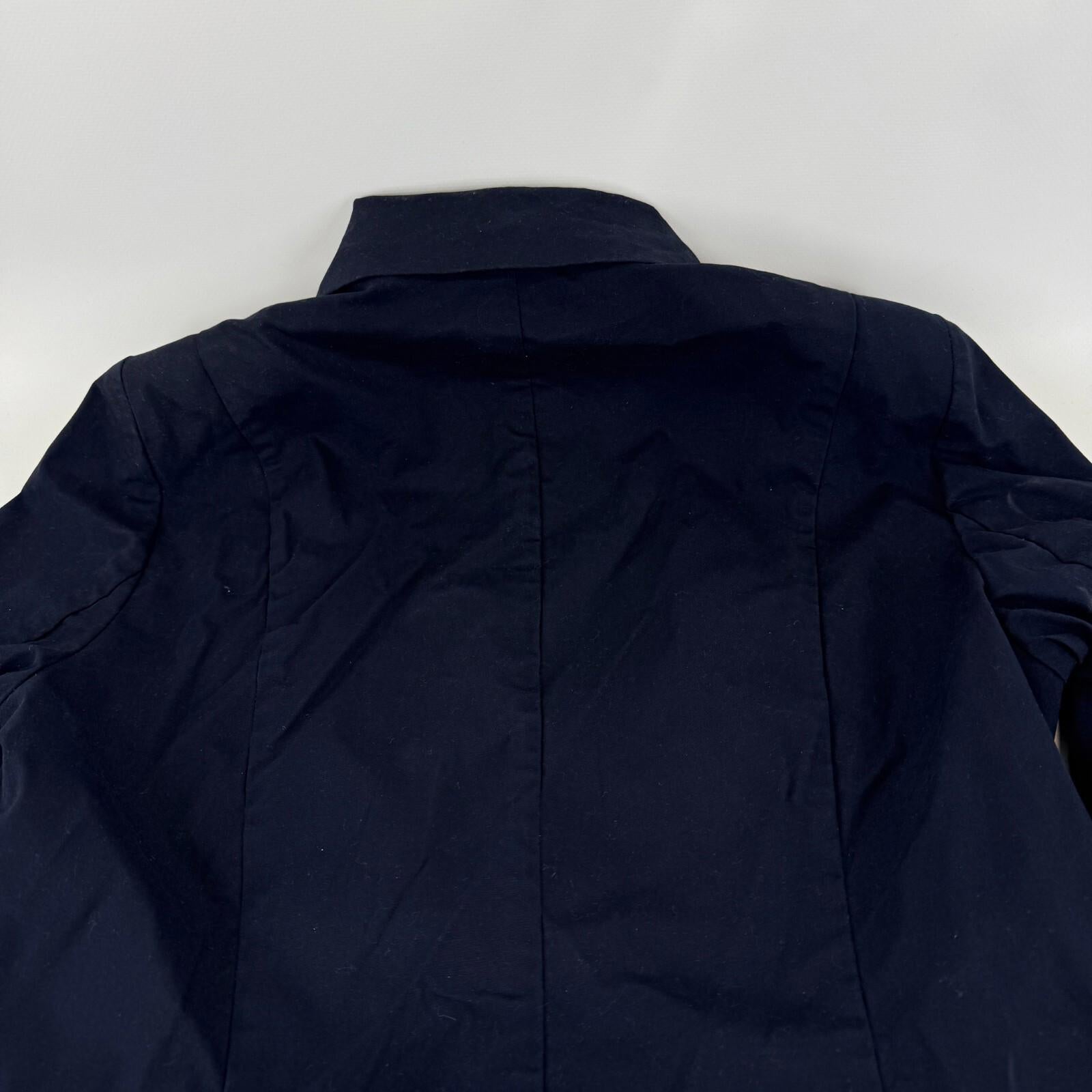 White Stuff Womens Casual Jacket size UK 8 Navy Blue Cotton Short Trench Coat