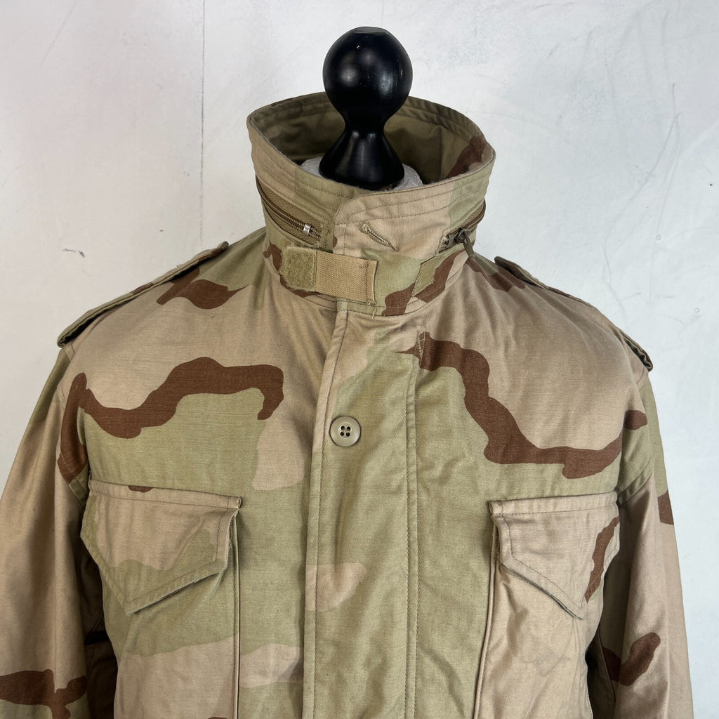 US Army Surplus Issue DCU Desert Camo Tri Colour M65 Cold Weather Jacket Medium-Regular