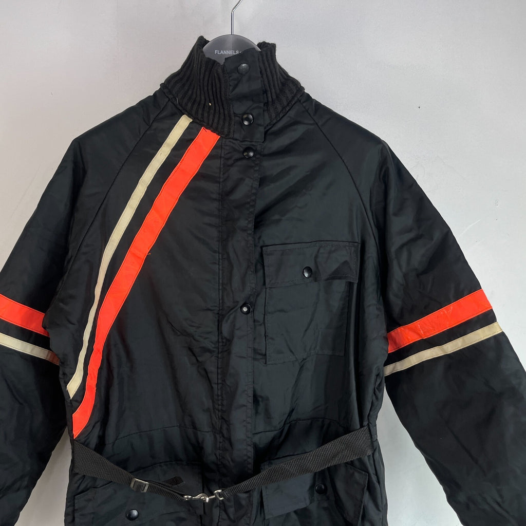 Vintage Western Field Ski Suit One Piece 90s Snowsuit Winter Black Womens size M