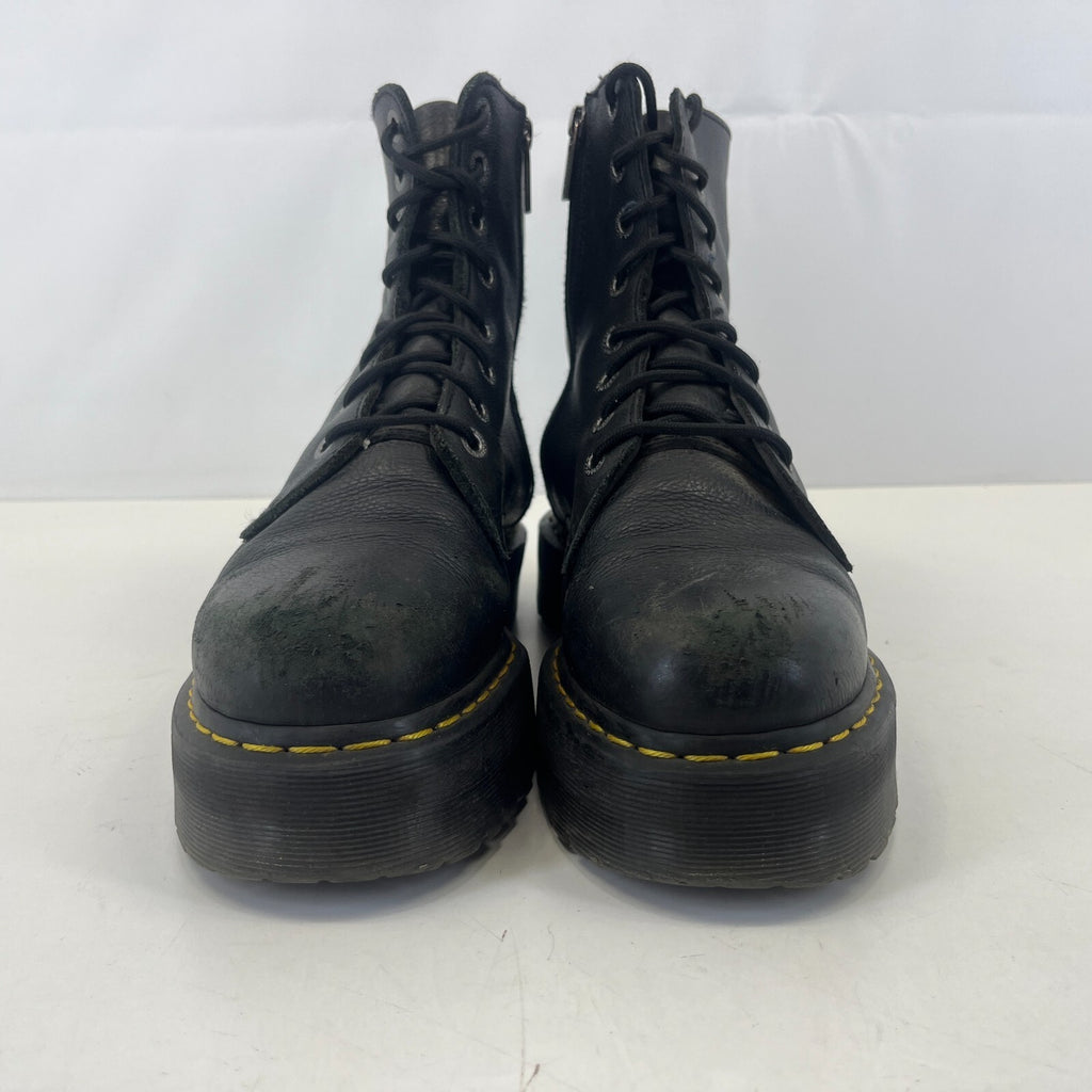 Dr. Martens Jadon III Boots Soft Black Leather Chunky Quad Platform UK 9 EU 43