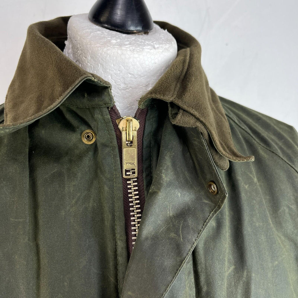 Claydon Insulated Wax Jacket Mens Medium Green Full Zip Hunting Country Cotton