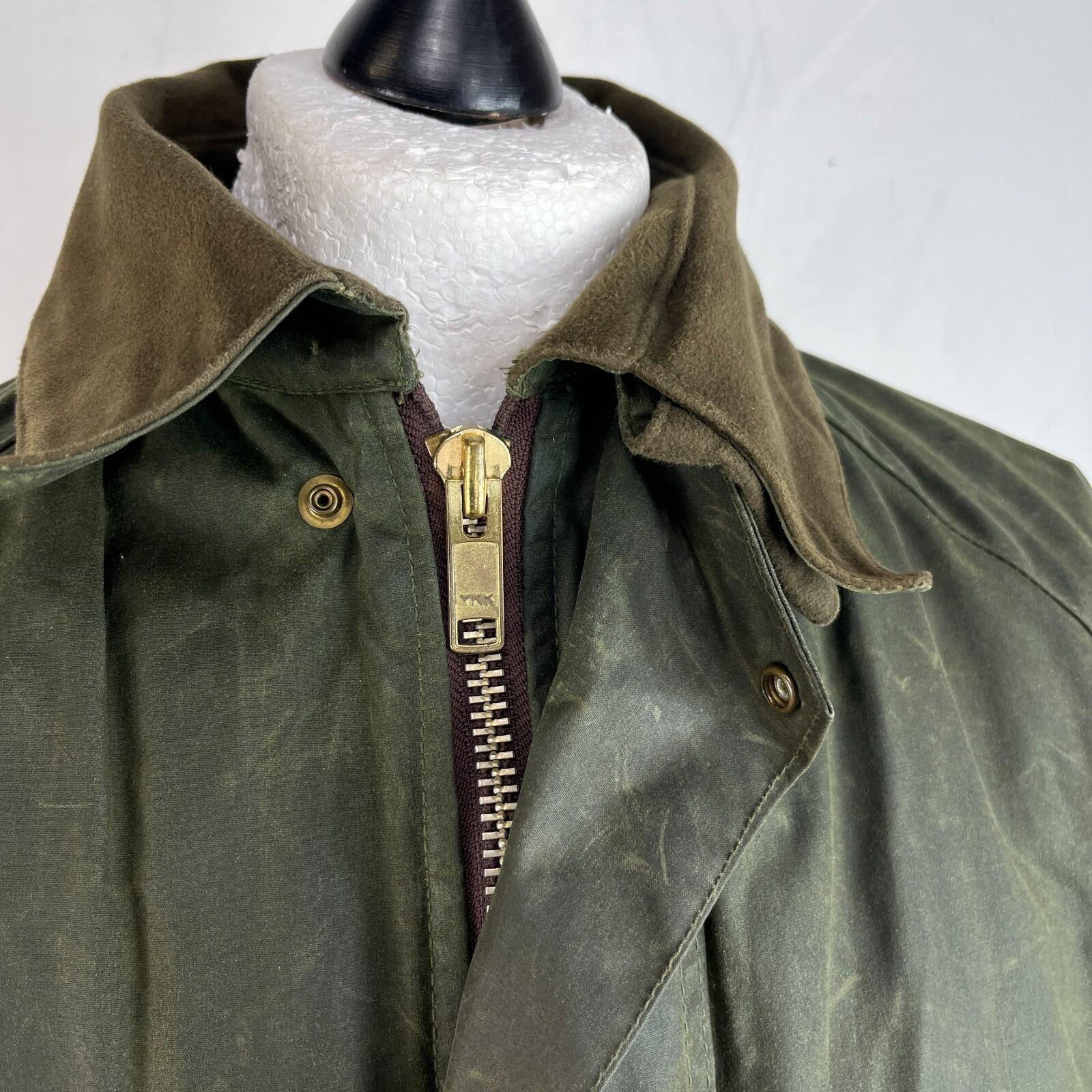 Claydon Insulated Wax Jacket Mens Medium Green Full Zip Hunting Country Cotton