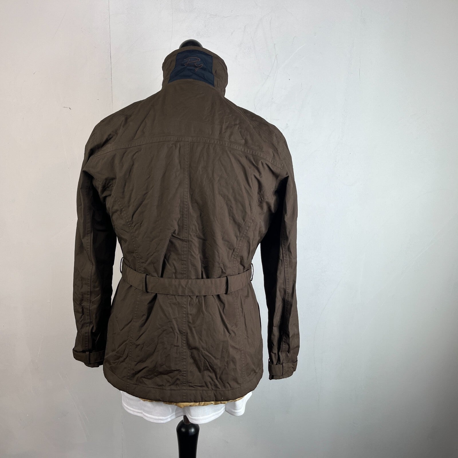 Rydale Women's Quilted Country Wear Jacket with Belt size Large Dark Brown