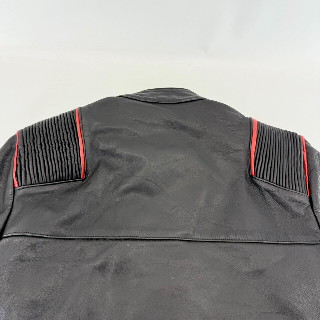 Vintage Kett Black Soft Leather Motorcycle Jacket Soft Leather Punk Biker UK 38