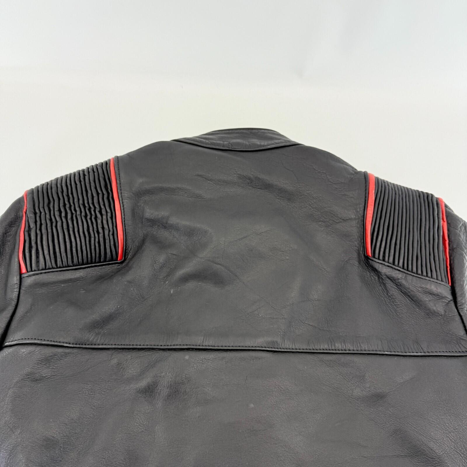 Vintage Kett Black Soft Leather Motorcycle Jacket Soft Leather Punk Biker UK 38