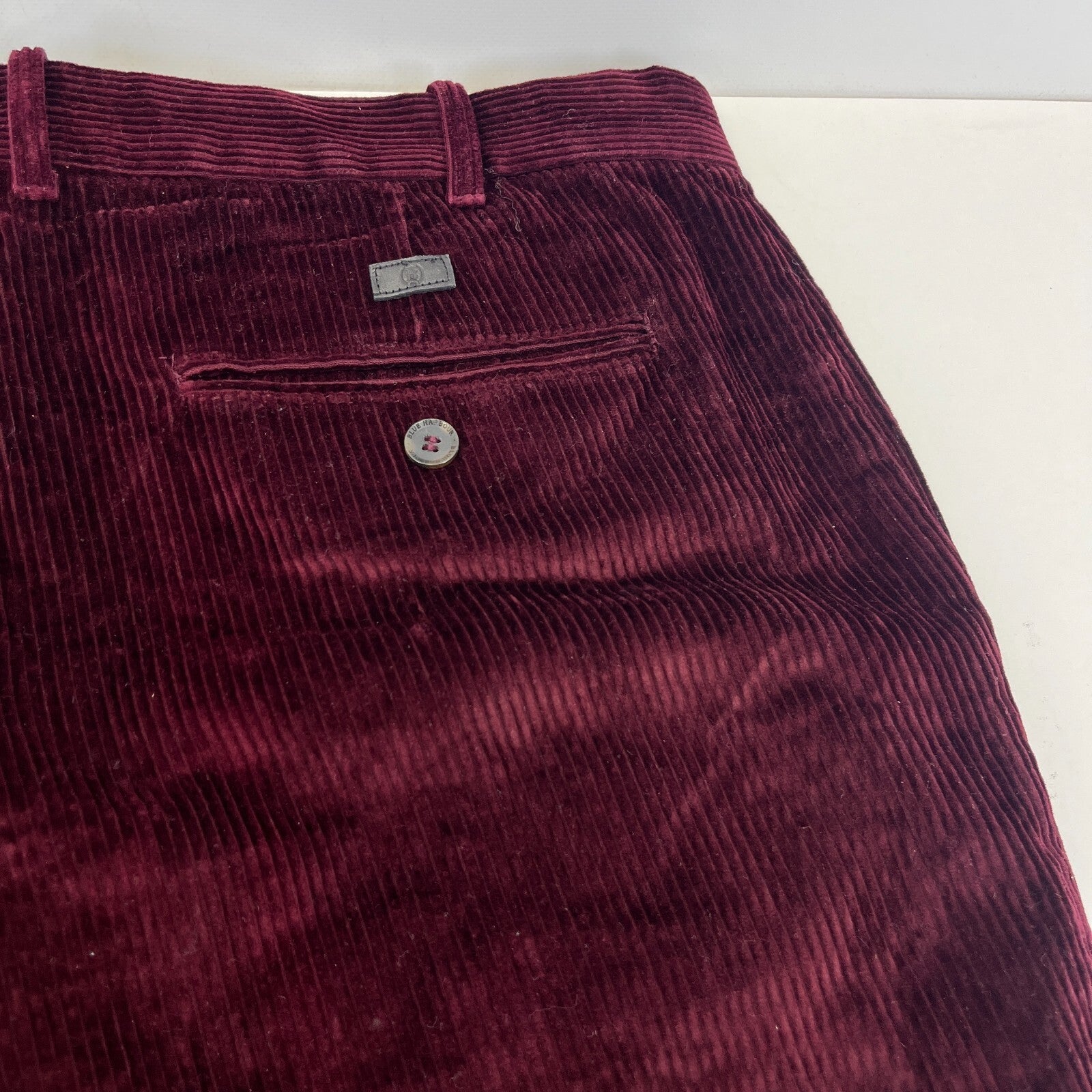Blue Harbour Corduroy Cord Trouser Burgundy Red W38" L30"
