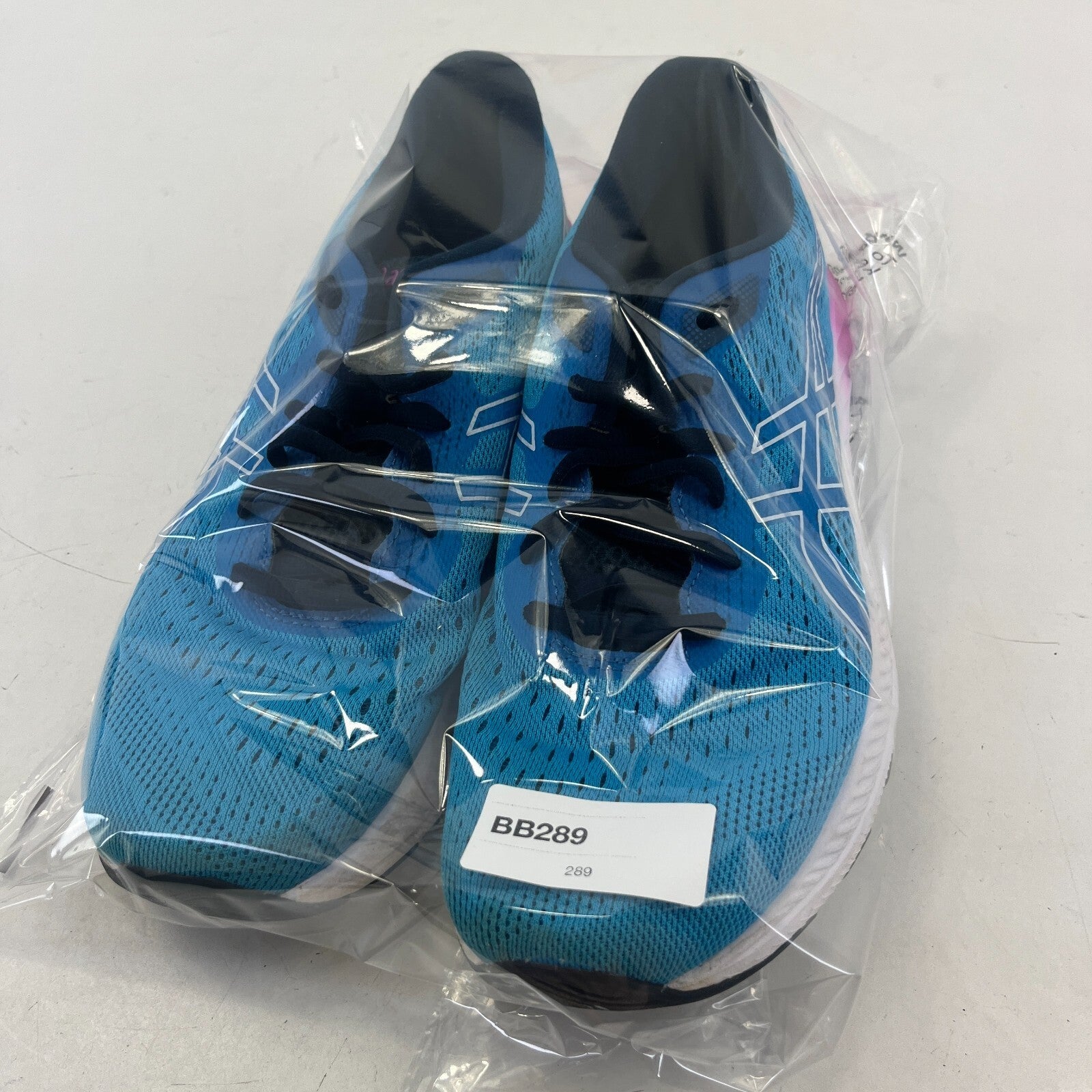 Asics el Excite 8 Running Trainers Blue White Pink Womens Shoes size UK 6.5