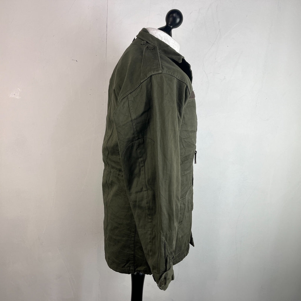 Vintage 1983 Socovet French Army Jacket Fatigue Smock Olive Green size 92C (M)