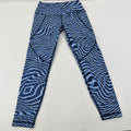 Sweaty Betty Power Gym Leggings in Zebra Print Blue Running Yoga Women's size XS