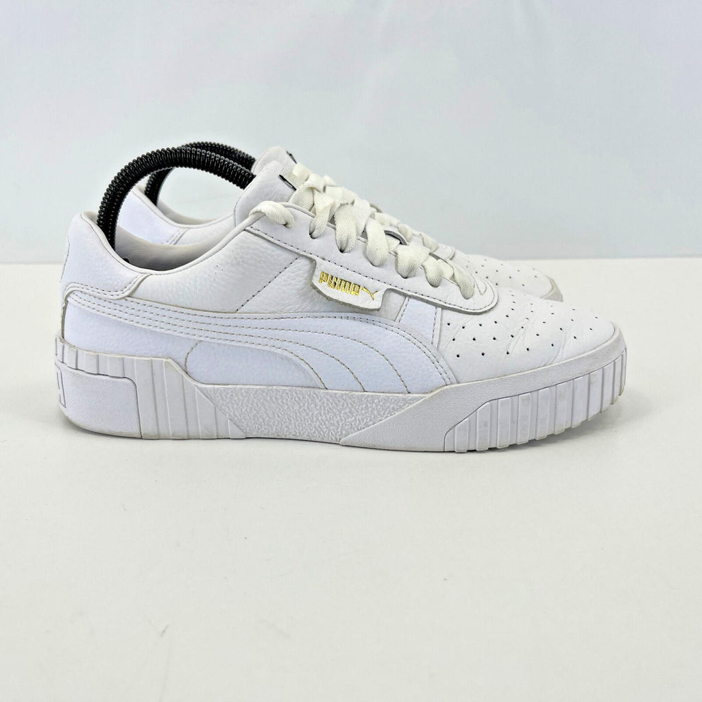 Puma Cali Chunky White Leather Trainers size UK 6  EU 39