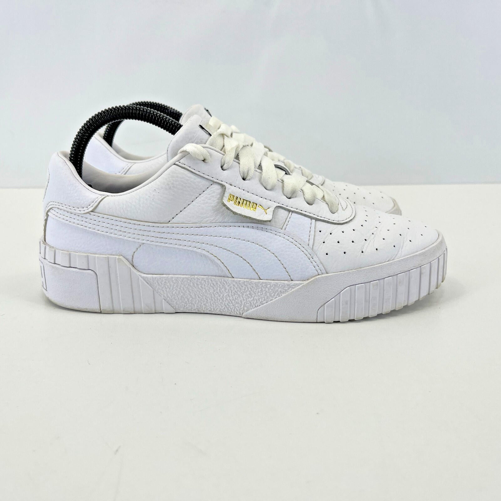 Puma Cali Chunky White Leather Trainers size UK 6  EU 39
