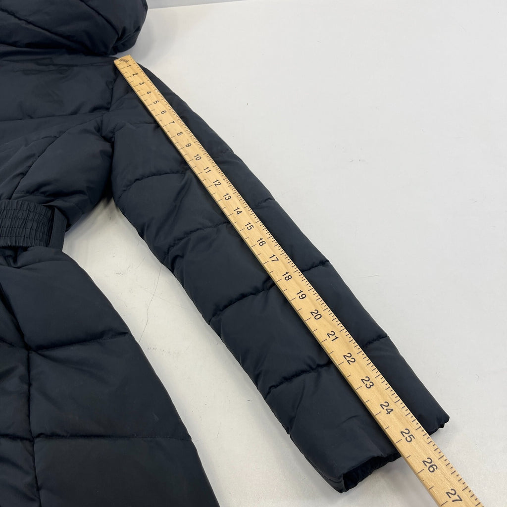 Barbour International Track Line Long Quilted Hooded Coat - Black - UK size 6