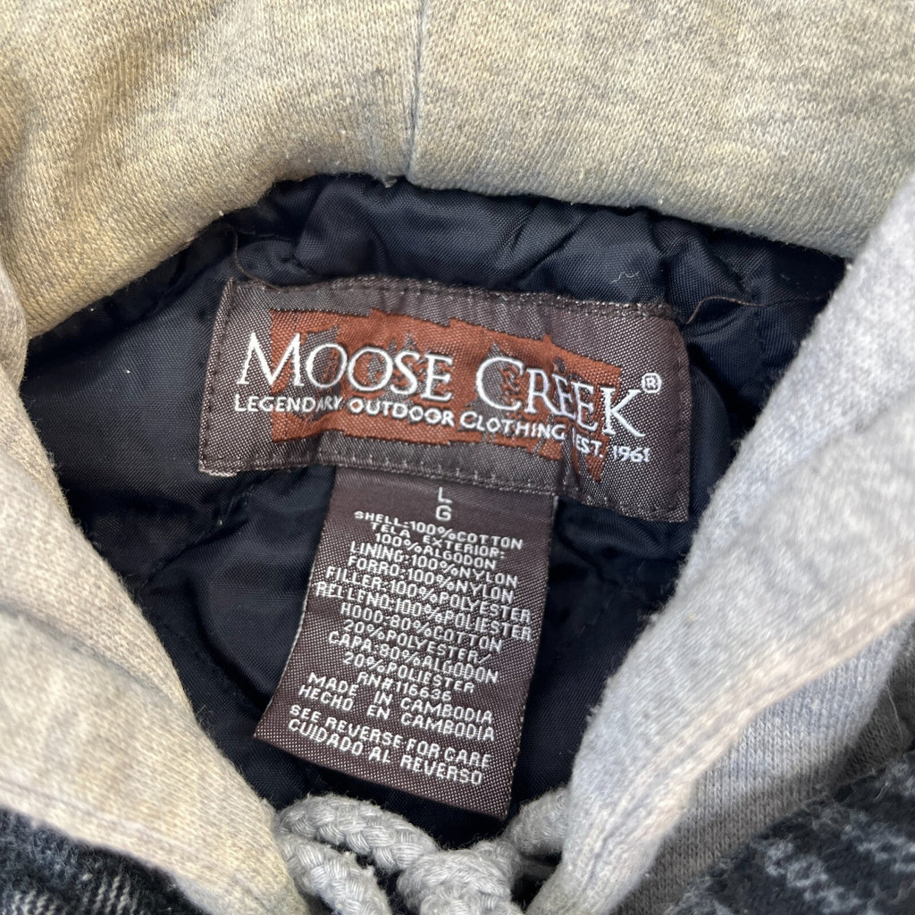 Moose Creek Men's Insulated Hooded Shacket Jacket Lumberjack Shirt size L