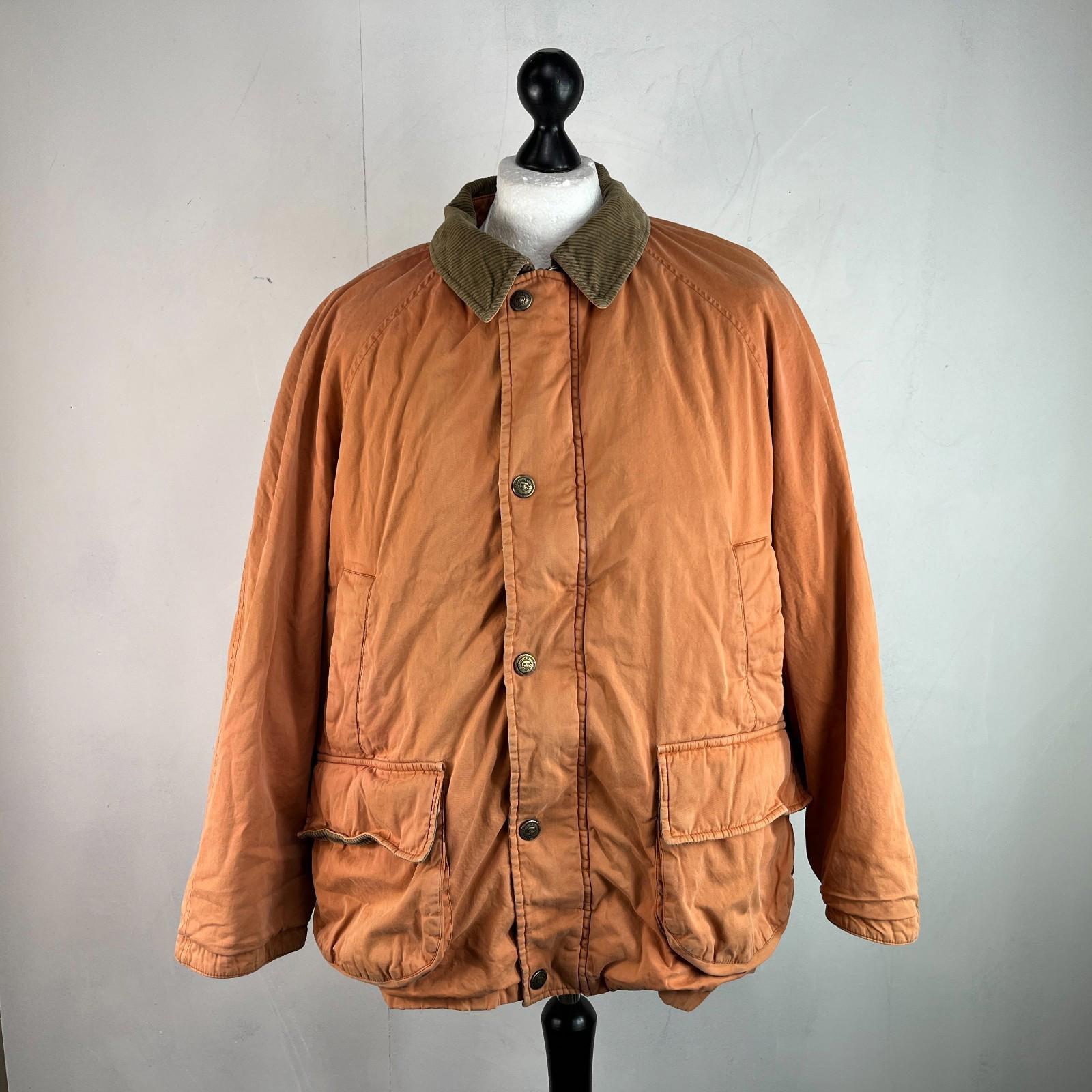 Burberry’s Distressed Look Country Jacket size XL in Orange - Corduroy Collar