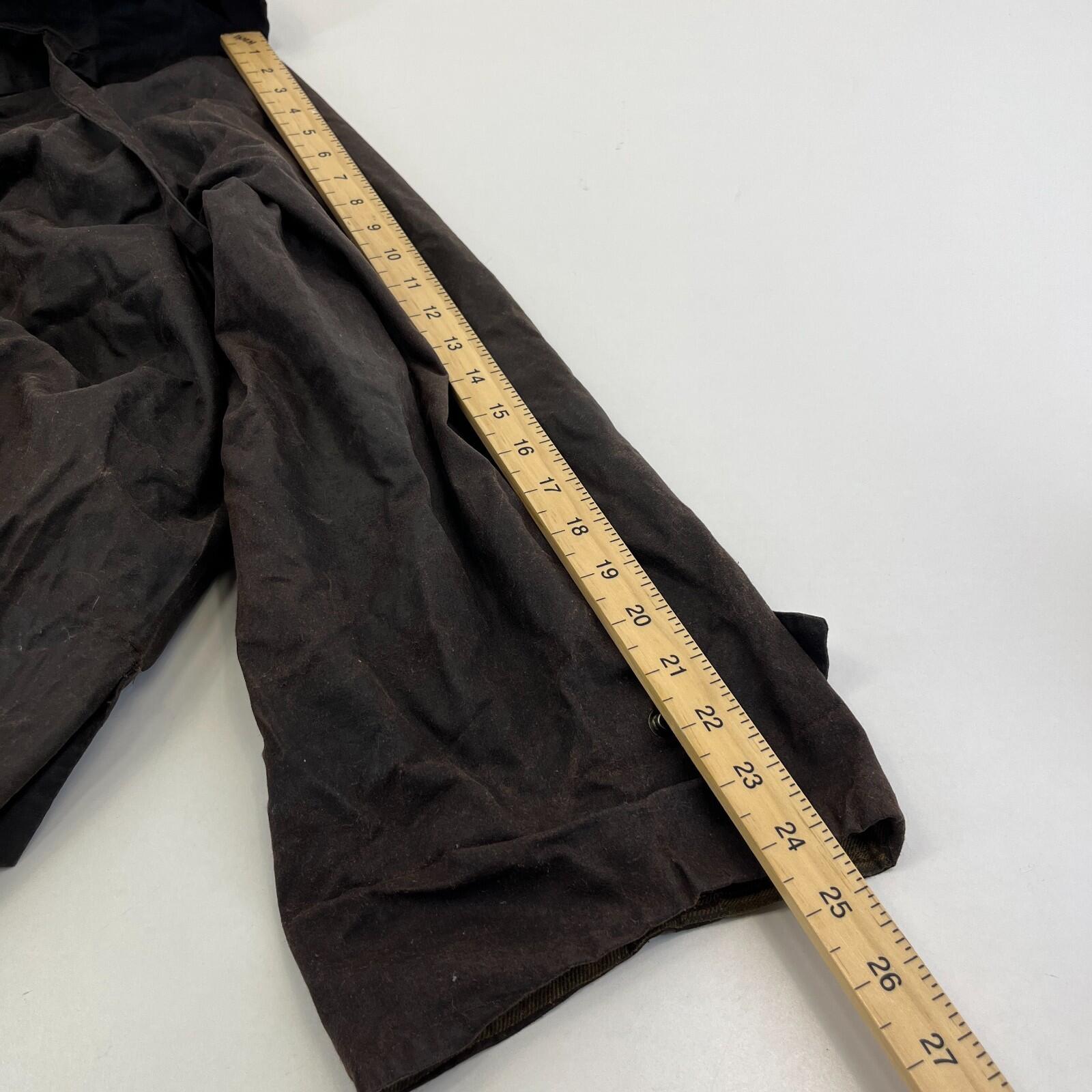 NKS Heavy Duty Brown Wax Waxed Stockman Riding Coat Jacket size XL