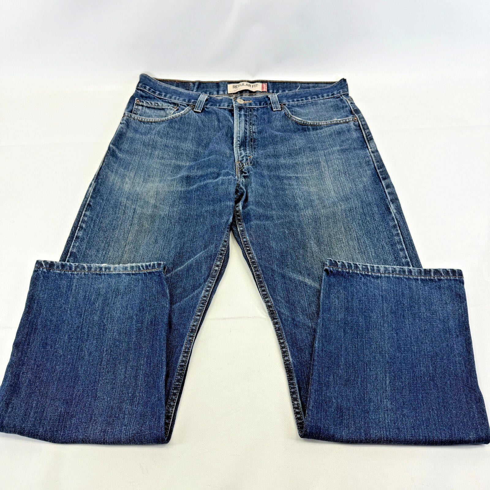 Vintage Levi's 505 Straight Jeans Men's W36" L30" Blue Denim Levi Strauss