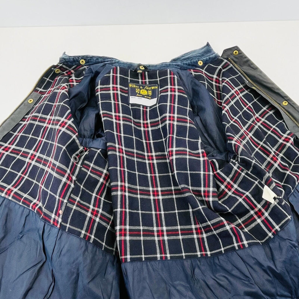 Wilkes & Ackerman Men's Outdoor Wax Jacket in Dark Blue size Large
