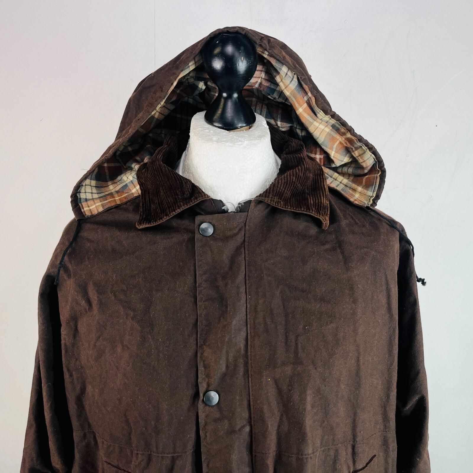 Everdeen Squire Women’s Brown Waxed Cotton Jacket with Hood size XL
