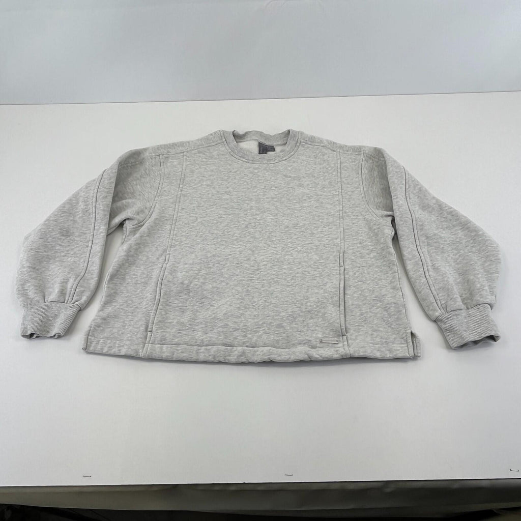 Sweaty Betty Premium Brushed Crew Neck Thick Sweatshirt Light Grey size M/12