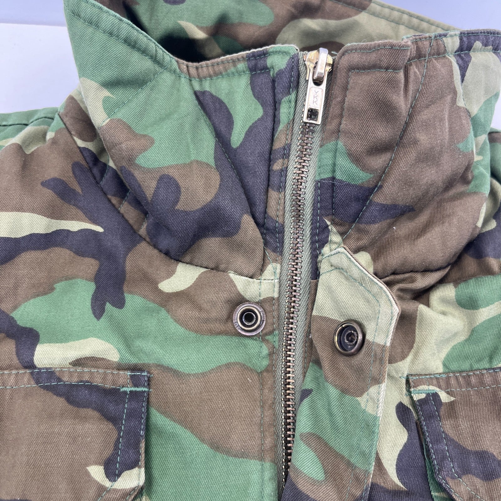 US Military Camo Pattern Body Warmer Vest Gilet Sleeveless Jacket UK size M