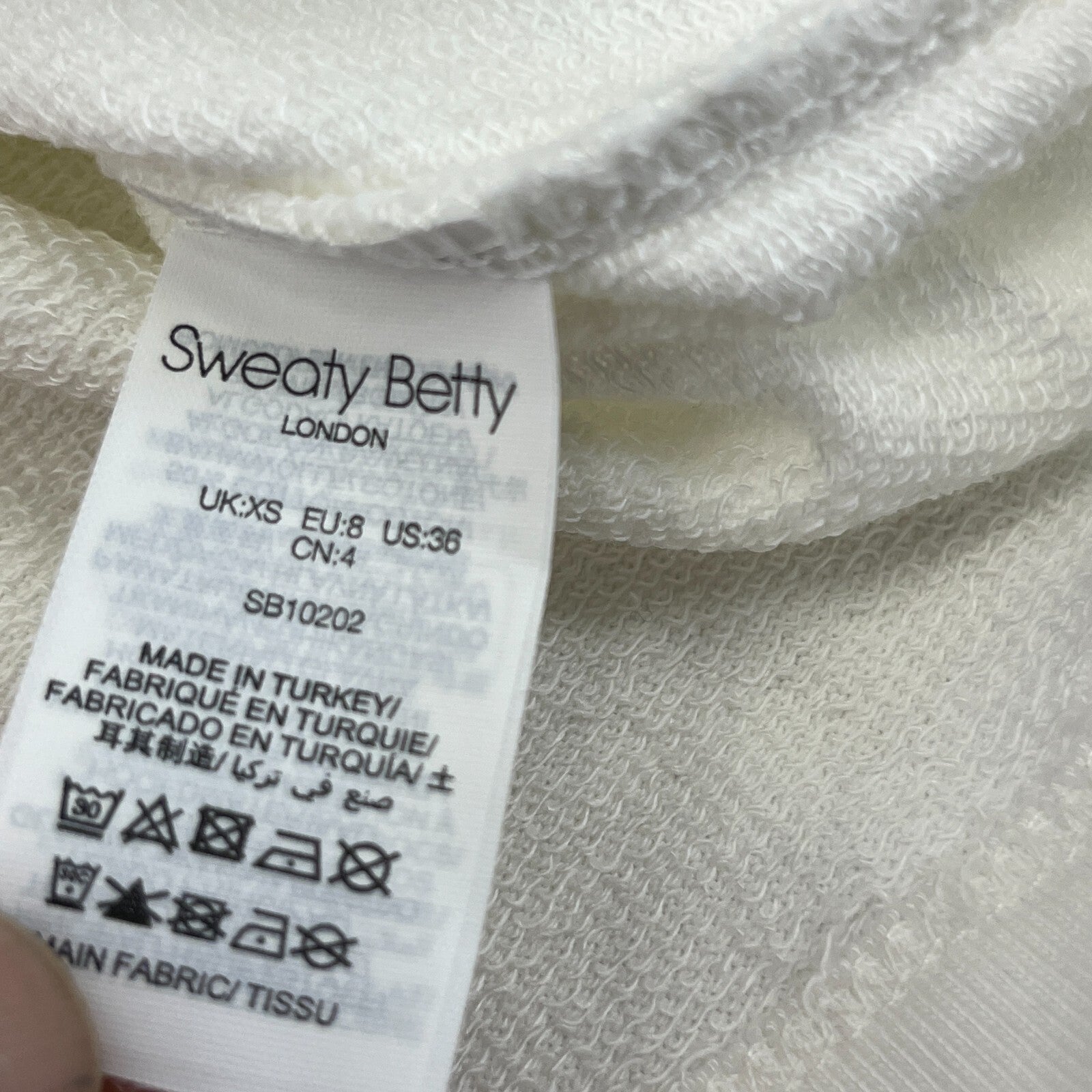 Sweaty Betty Women's After Class Short Sleeve Sweatshirt in White size XS - NWOT