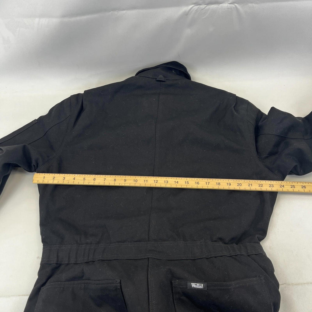 Walls Workwear Heavy Duty Overalls Quilted Insulated in Black Medium Regular