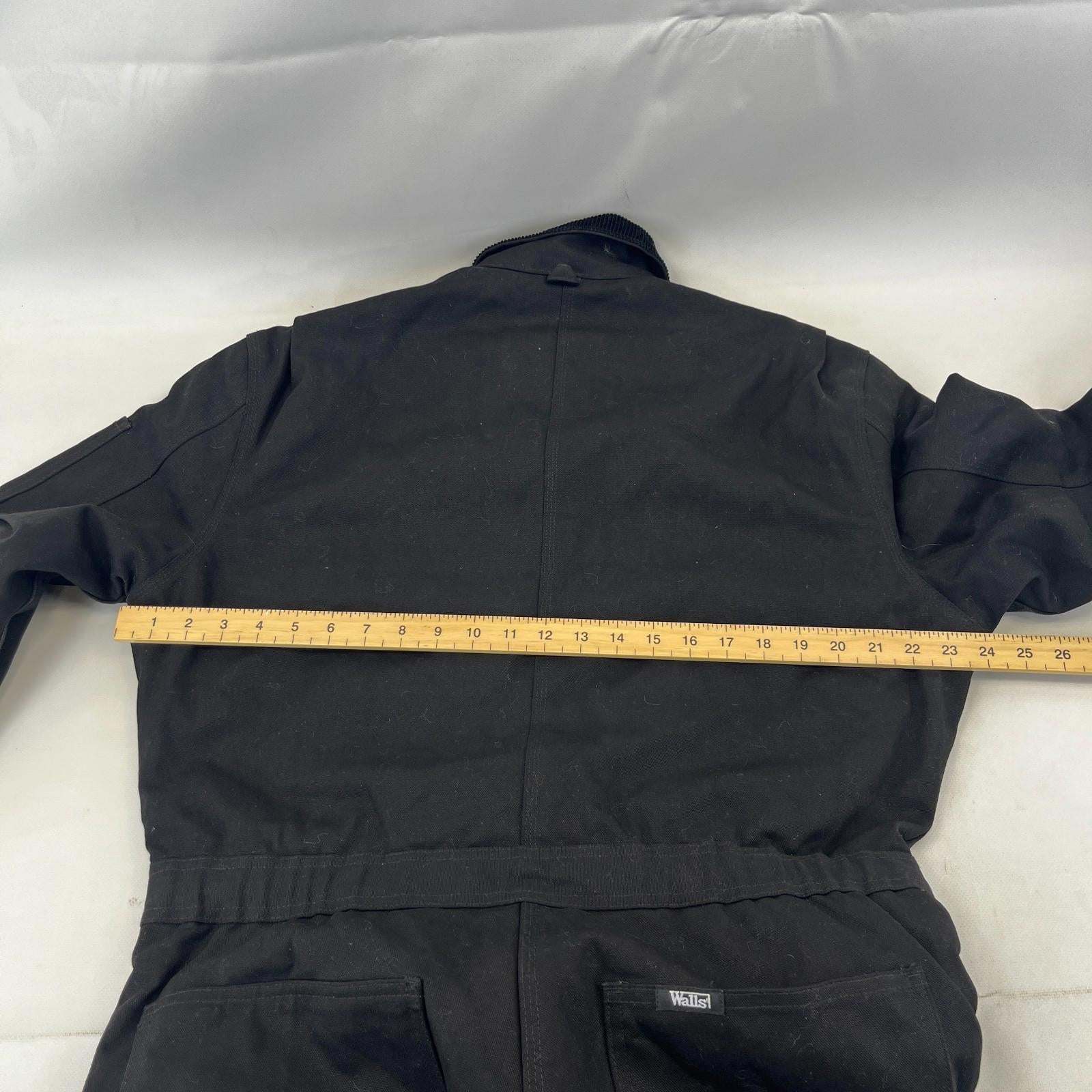 Walls Workwear Heavy Duty Overalls Quilted Insulated in Black Medium Regular