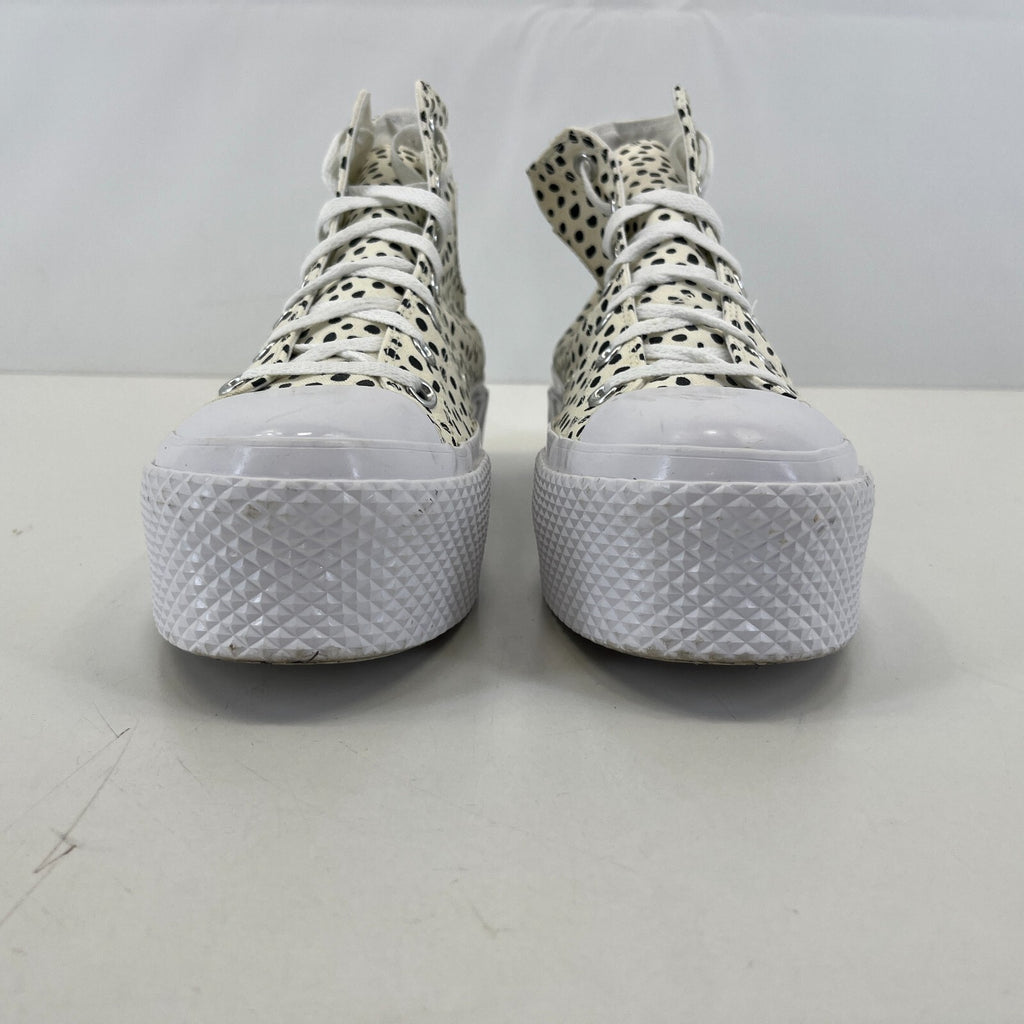 Converse Chuck Taylor All Star Platform Trainers Cheetah Print & White UK size 8