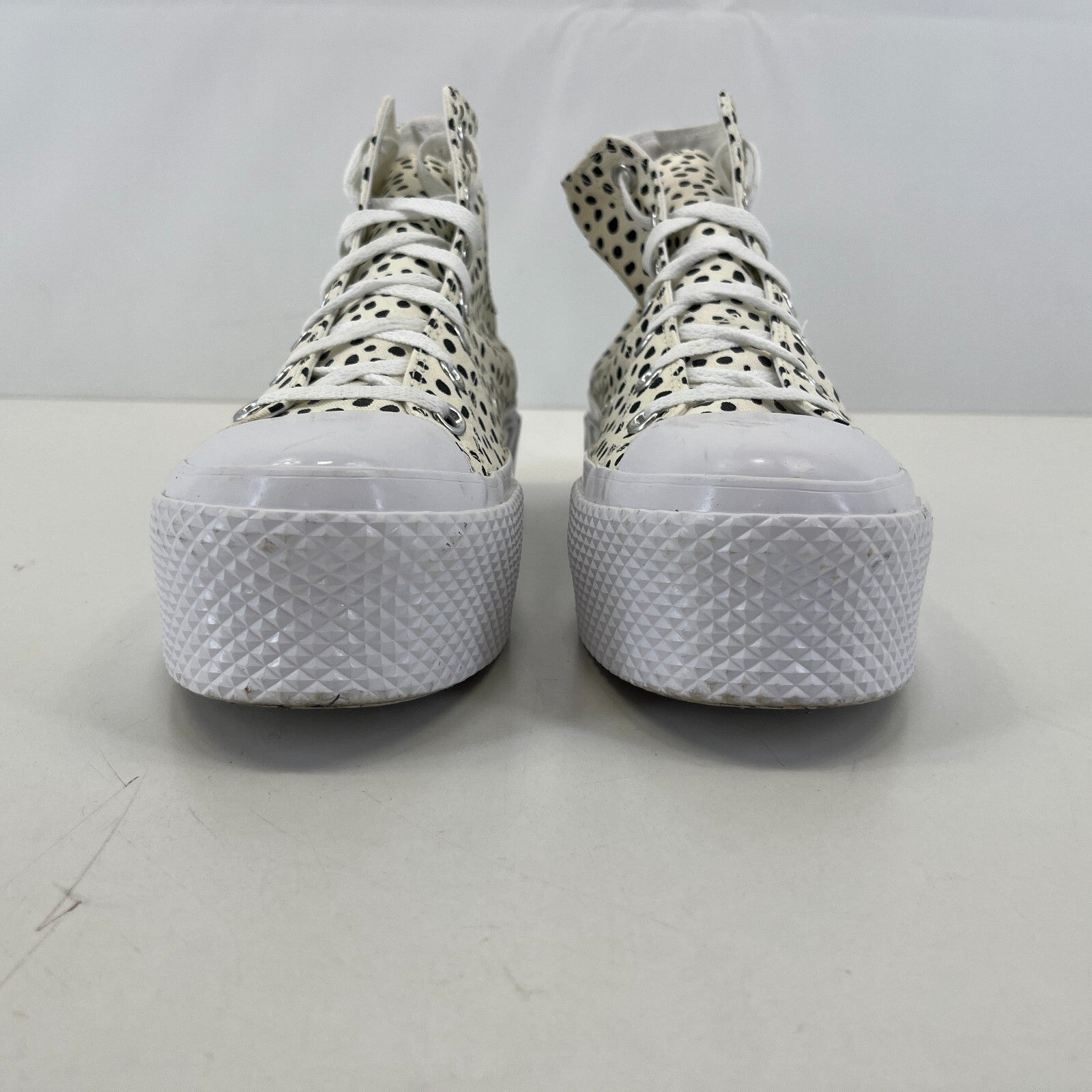 Converse Chuck Taylor All Star Platform Trainers Cheetah Print & White UK size 8