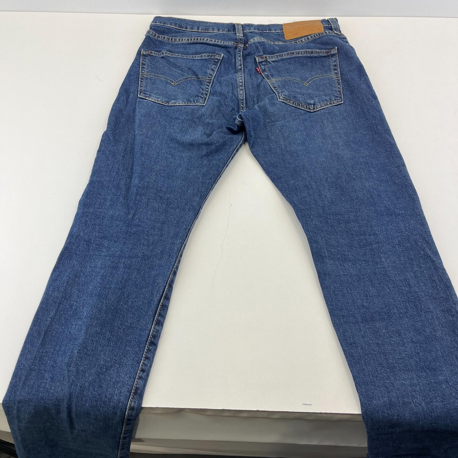 Levi's 512 Premium Big E Men's Jeans W32" L32" Blue Denim