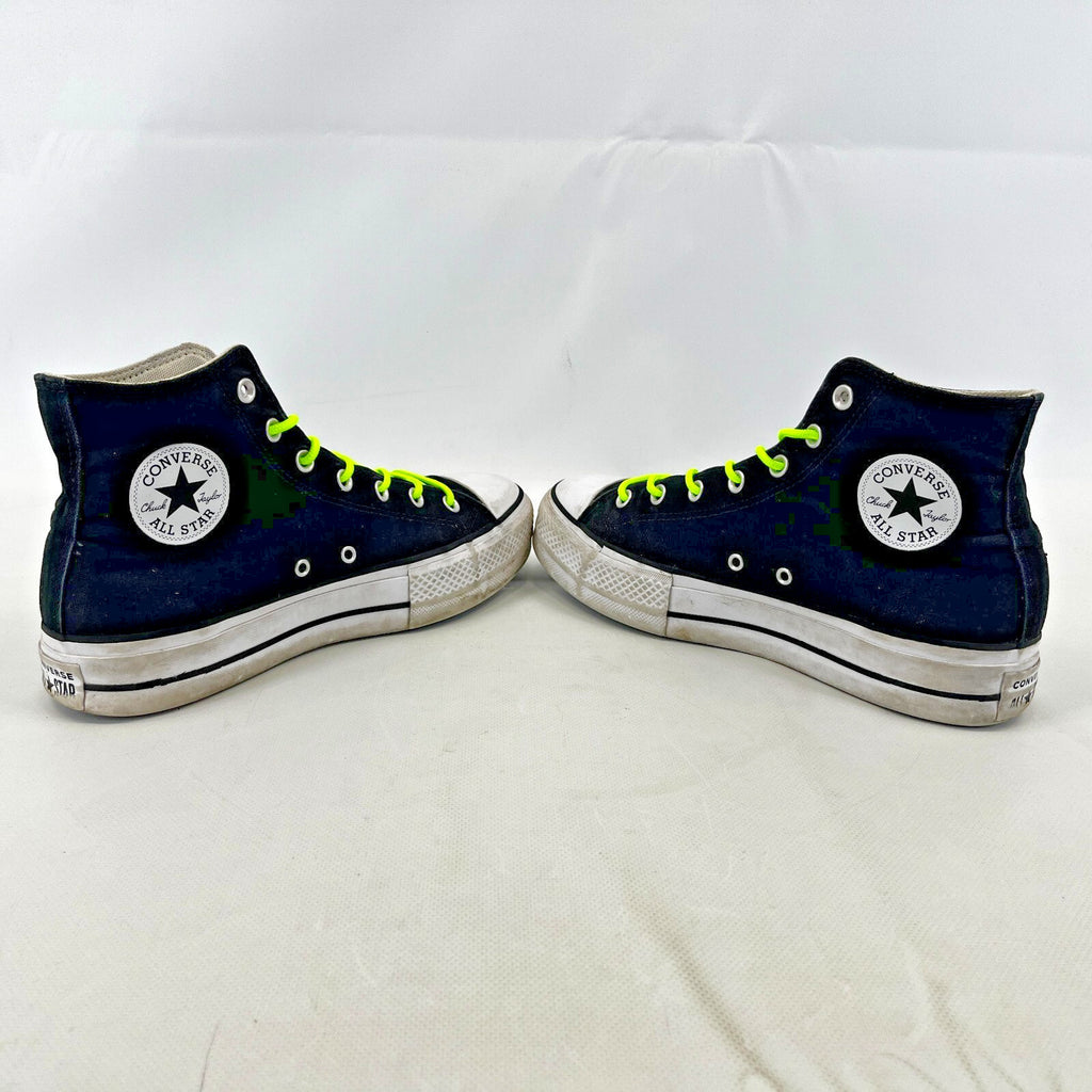 Converse Platform Lift Black Hi Tops Trainers Chuck Taylor All Stars Size UK 8