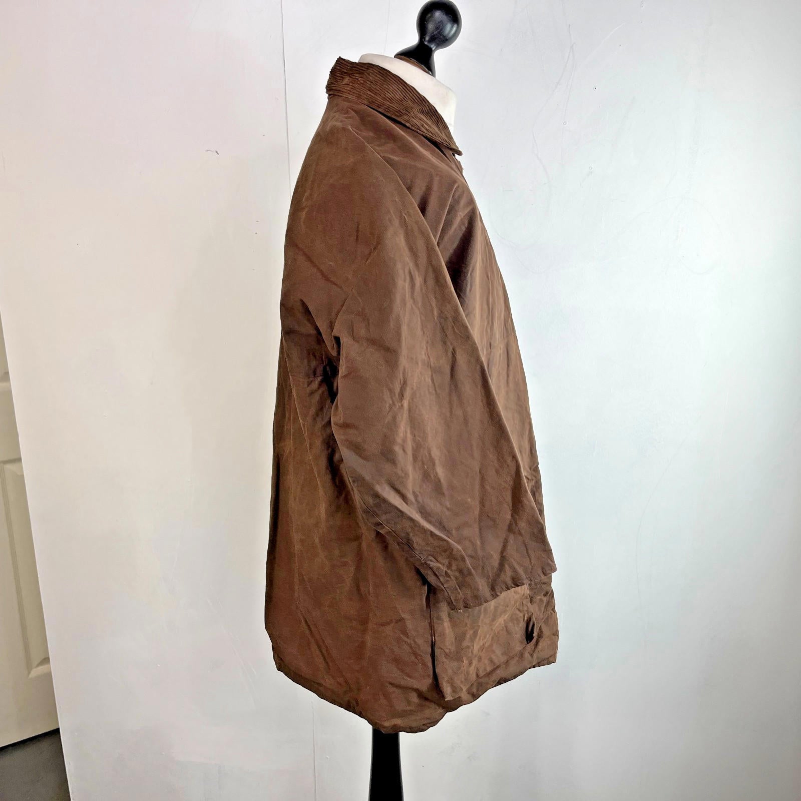 Oxford Blue Outdoor Wax Jacket Chocolate Brown UK Women's size Small