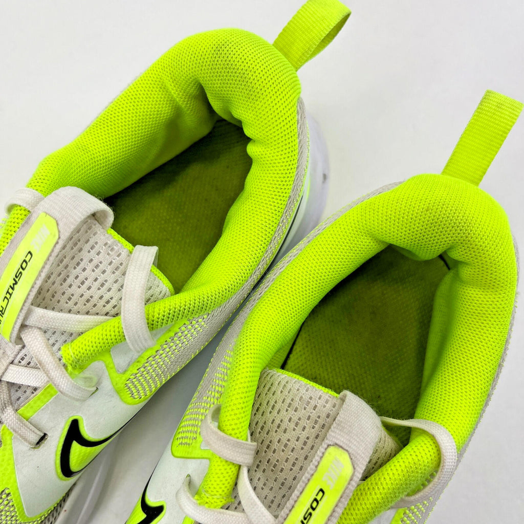 Nike Cosmic Runner White & Fluo Green Running Trainers size UK 5.5 / EU 38.5