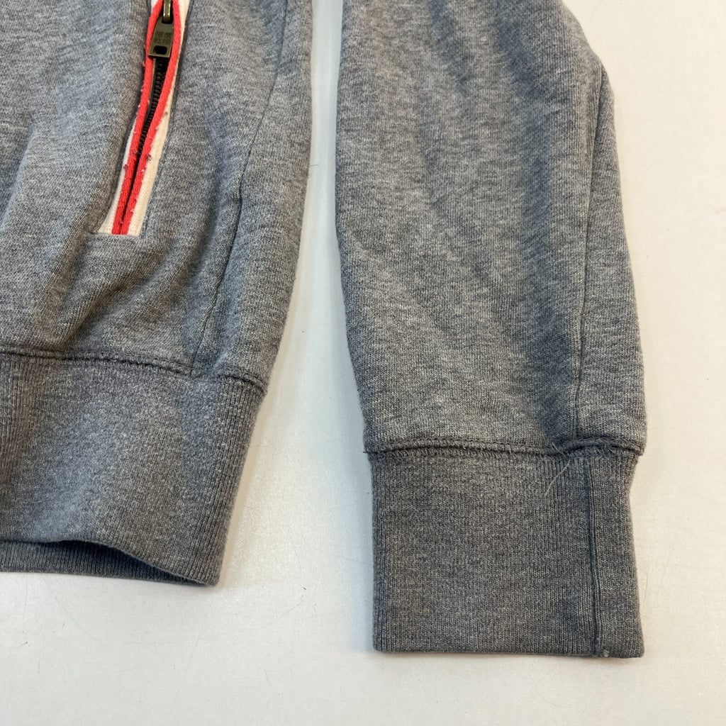 SuperDry Beach Men’s Grey Cotton Full Zip High Neck Logo Sweatshirt size S