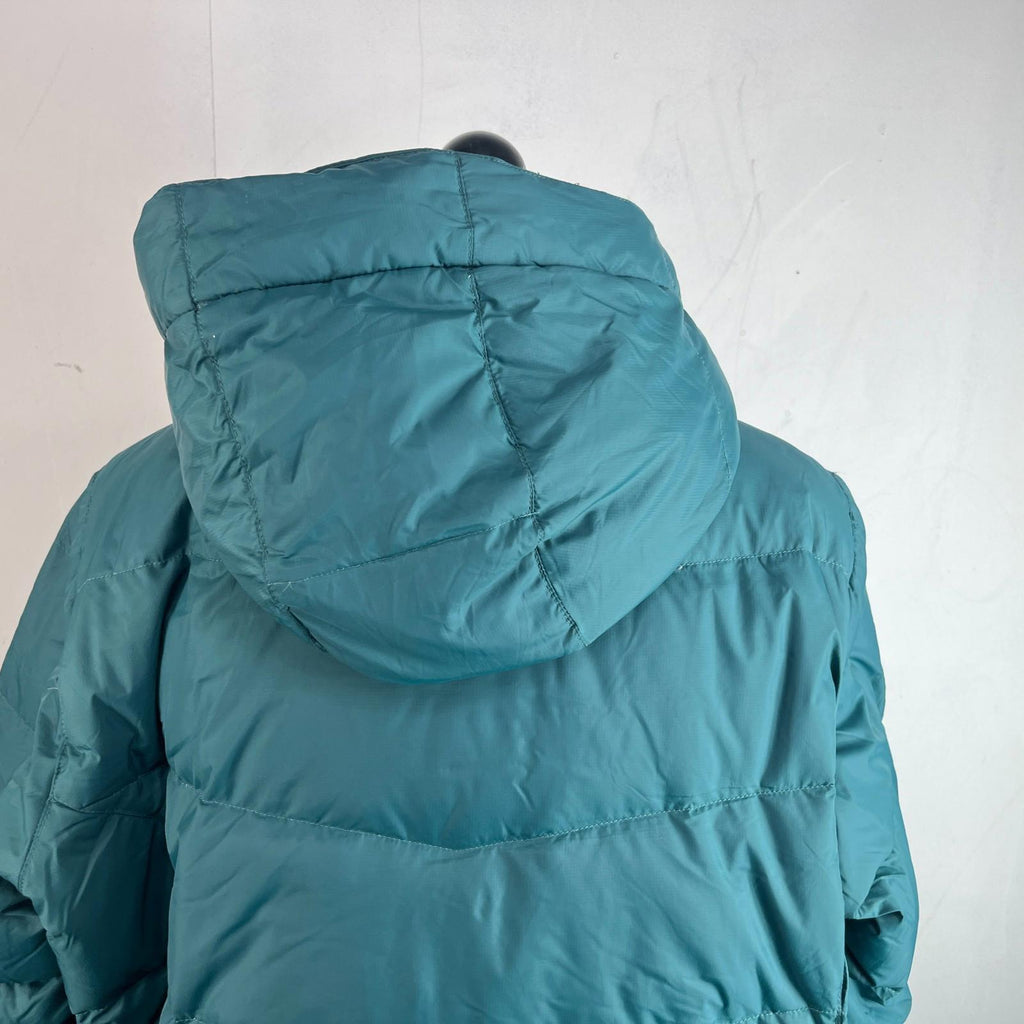 L L Bean Puffer Coat Women's Size 3XL (18) Green Hooded Goose Down Insulated