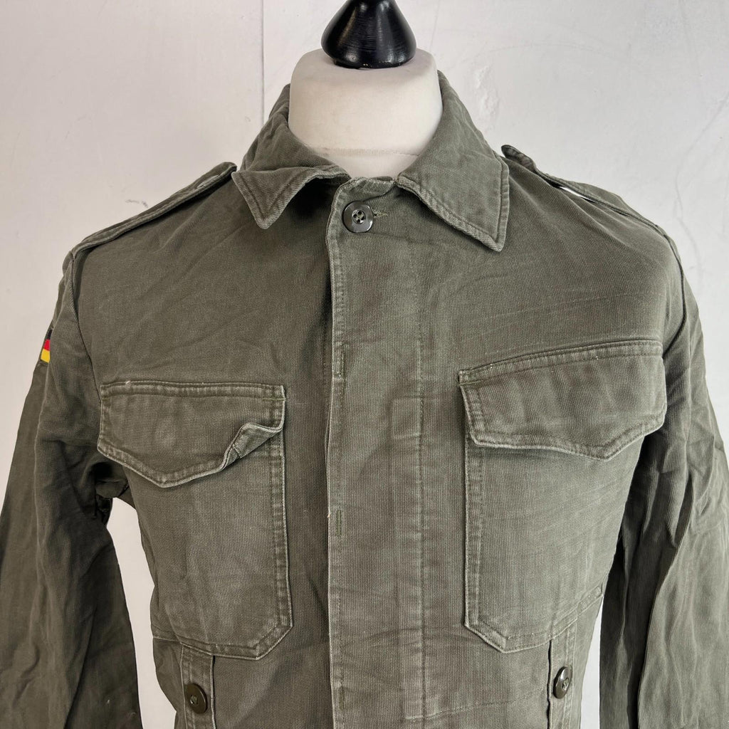 Vintage German Army Long Sleeve Heavy Twill Combat Shirt Genuine Field size M