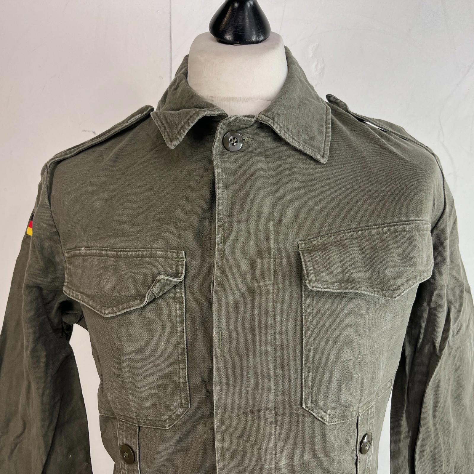 Vintage German Army Long Sleeve Heavy Twill Combat Shirt Genuine Field size M