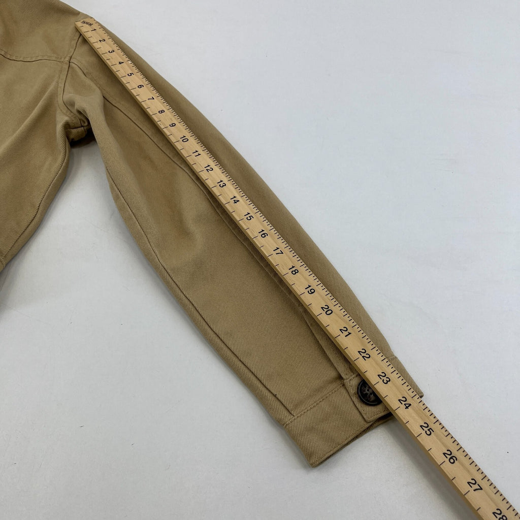Denim Co Women’s Cropped Khaki Brown Denim Jacket UK size 10 Long Sleeve