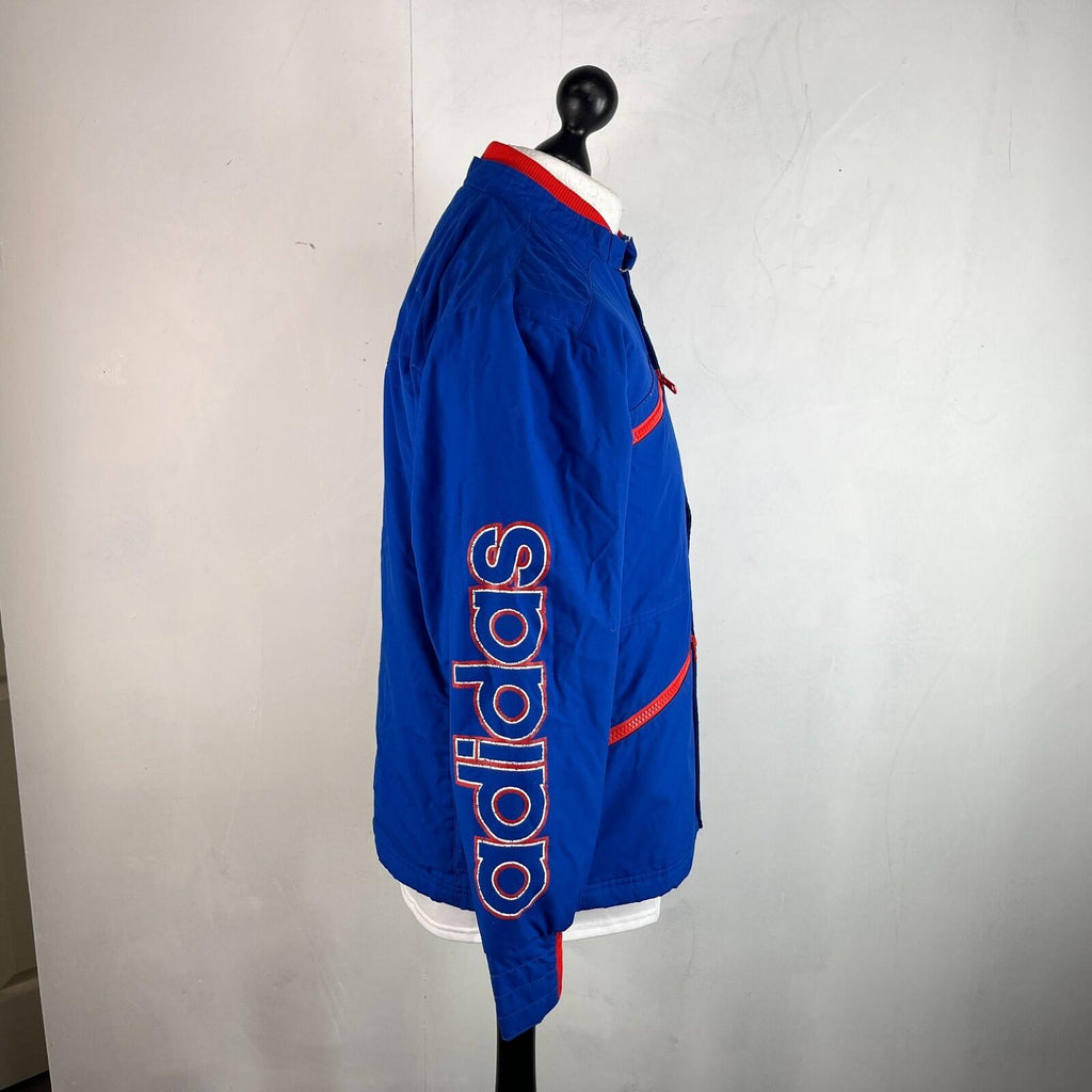 Vintage Adidas Insulated Team Jacket Mens Blue/Red UK size Small