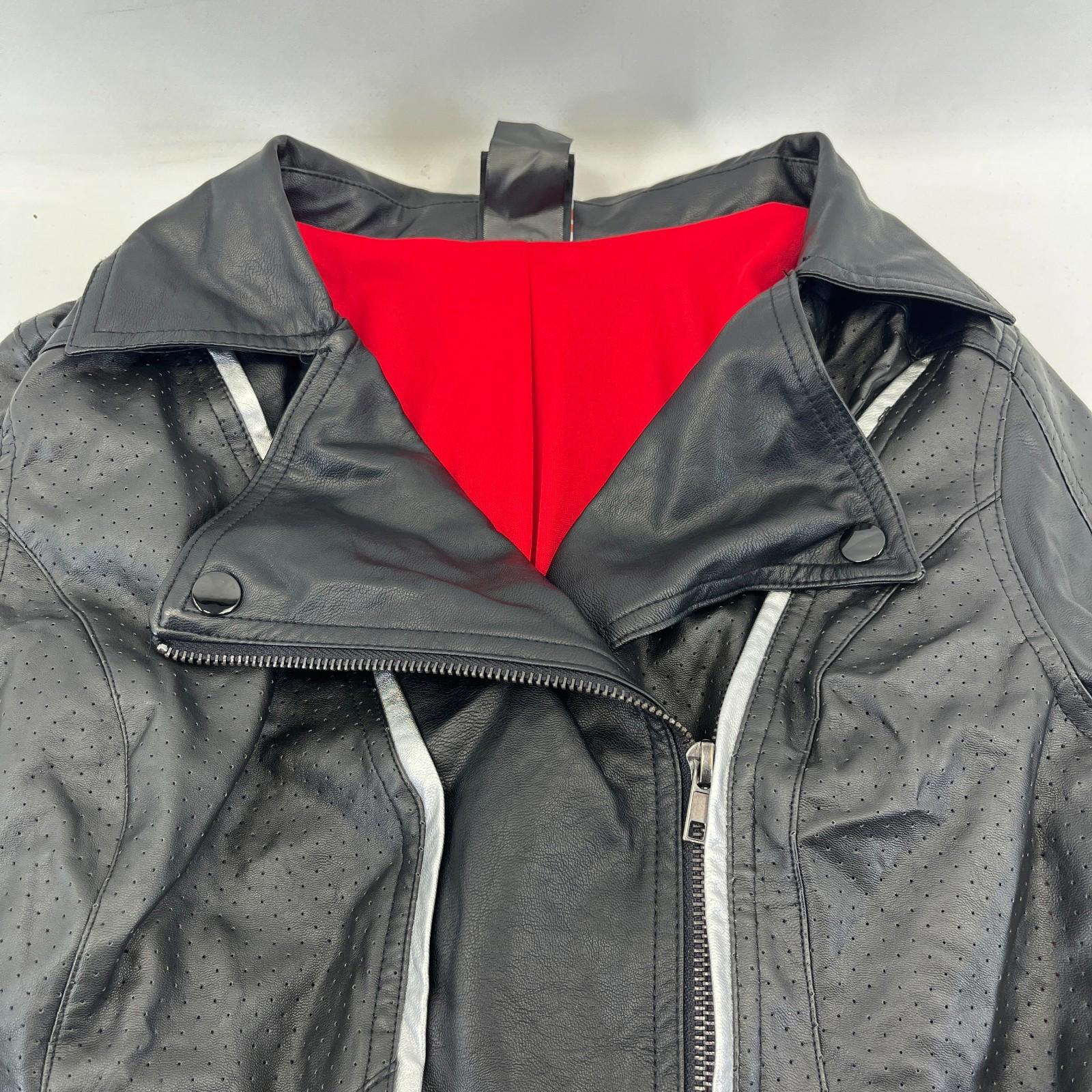 Marvel Studios Black Widow Faux Leather Jacket Coat size S Movie Film Cosplay
