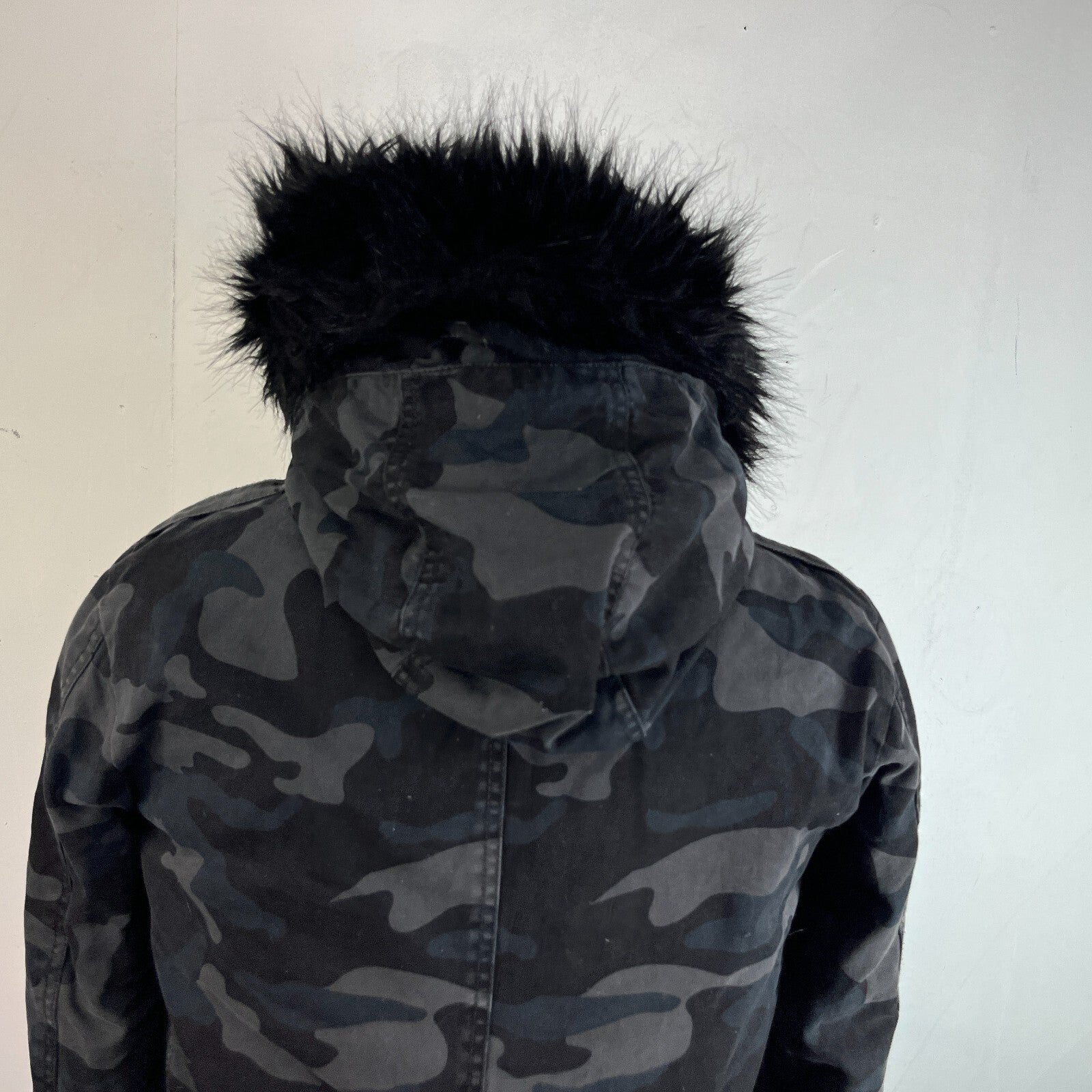 Superdry The Rookie Military Jacket  Camo Womens UK 10 Combat Utility Field Coat