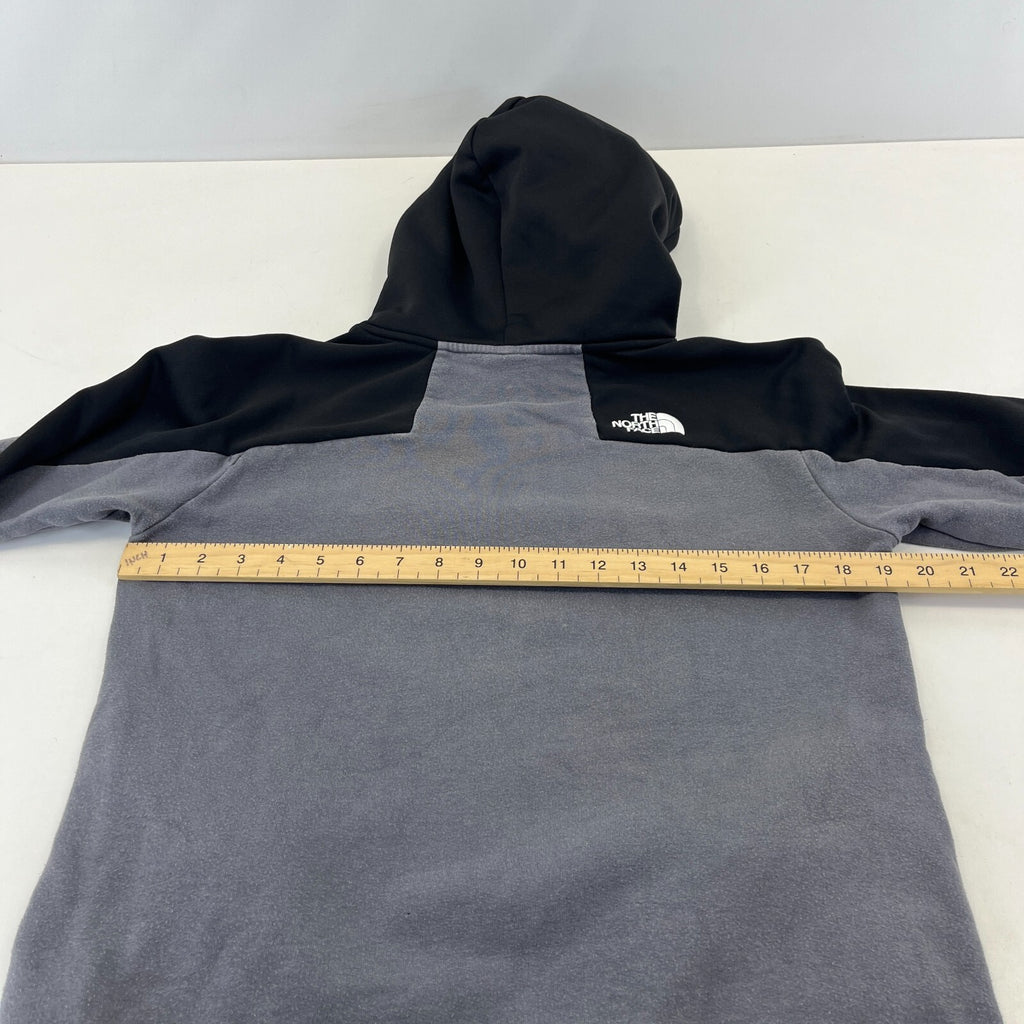 The North Face Boys Graphic Hoodie Jumper 14-15 Years XL Grey & Black