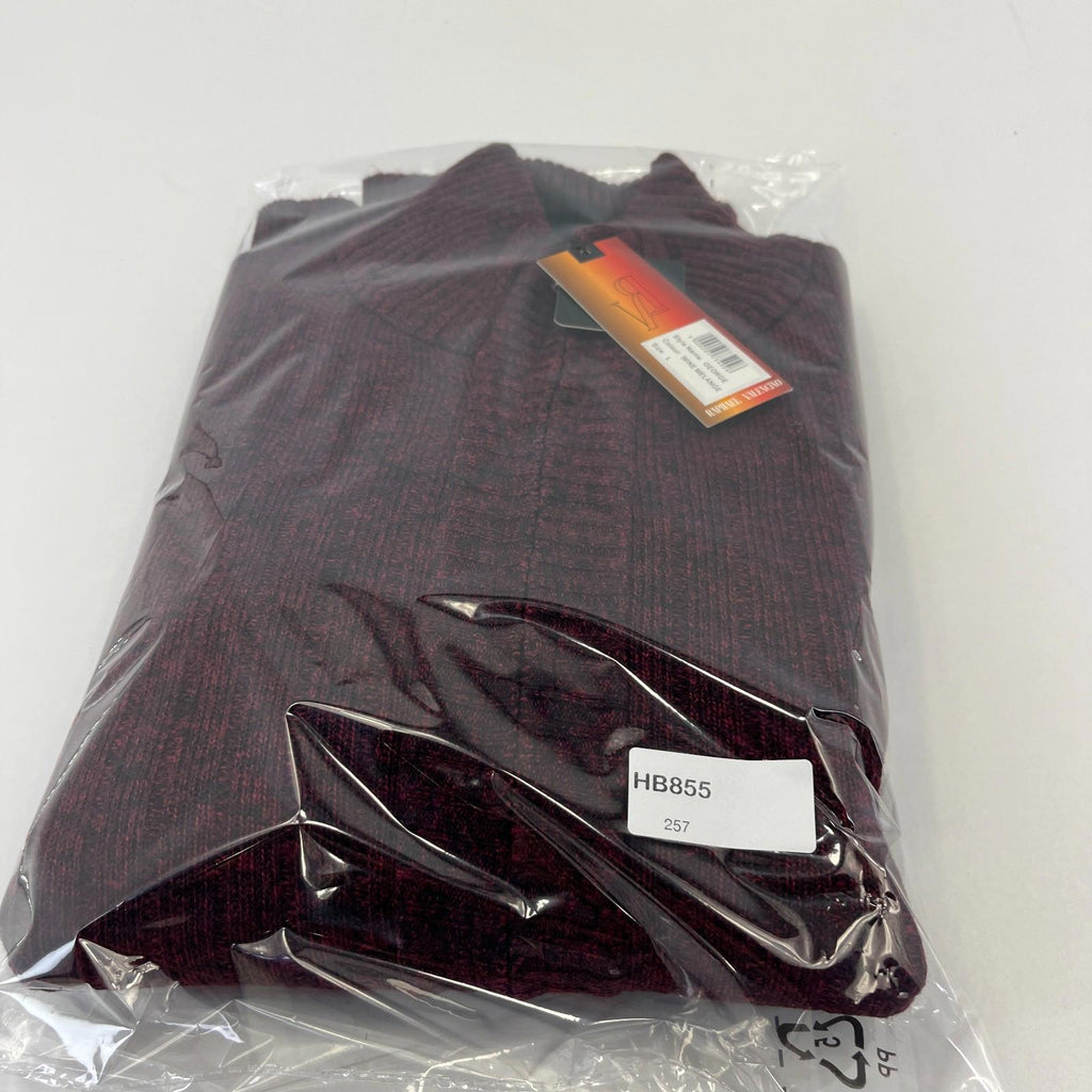 Raphael Valencino Thermal Fleece Lined Jacket Maroon Long Sleeve Mens L - New