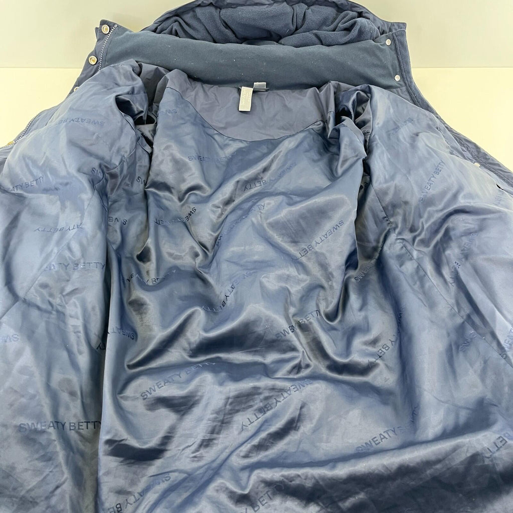 Sweaty Betty Nimbus Mid Waterproof Puffer Coat size XS Navy Blue - Near Mint