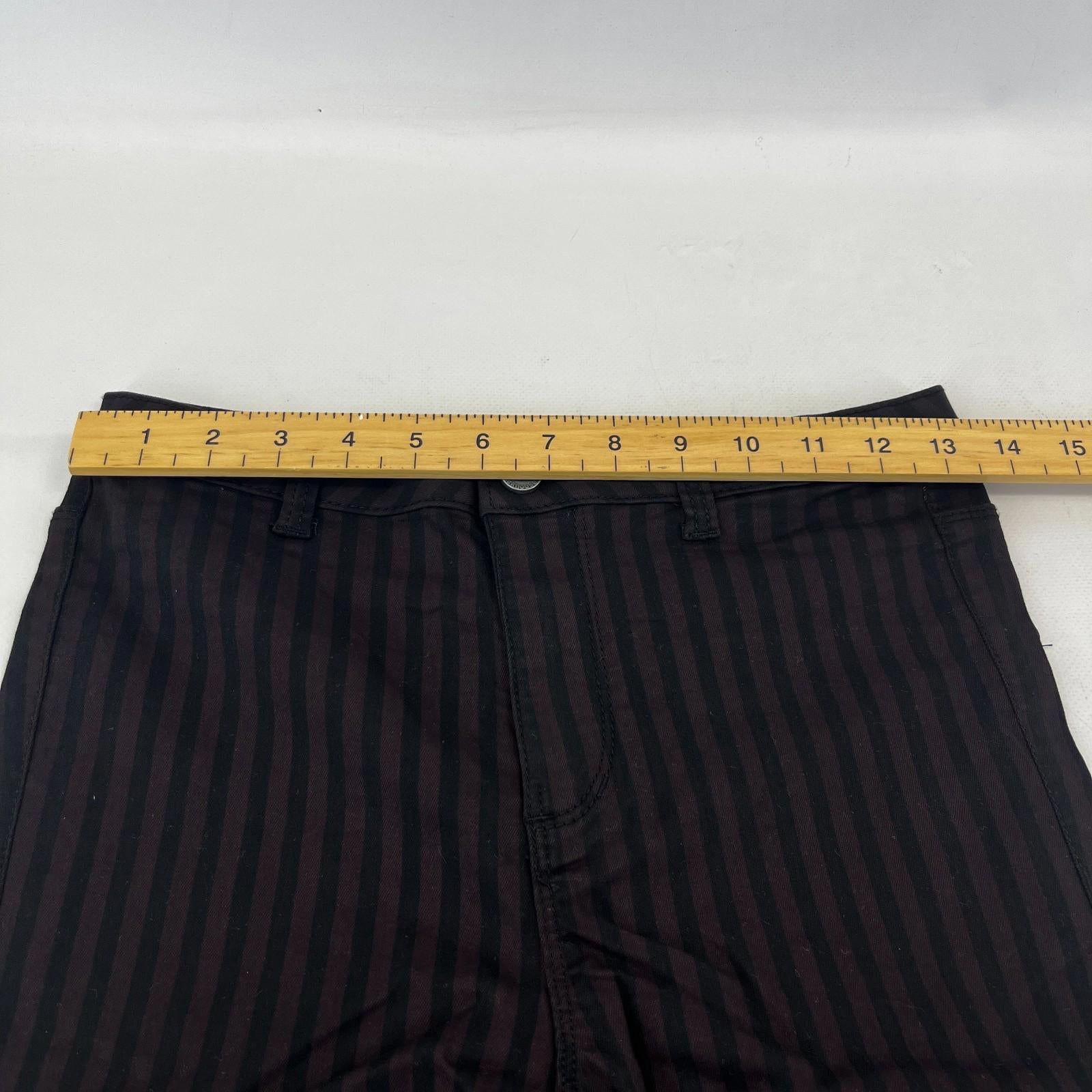Clockhouse Womens Black/Purple Striped Jeans Cotton Blend Skinny size 38R NWOT