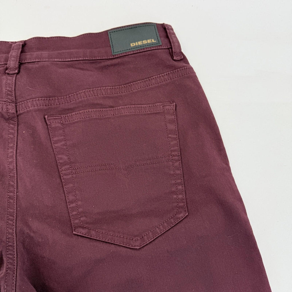 Diesel D Roisin Denim Jeans Slim Stretch Burgundy Red Womens Waist 31" - Leg 30"