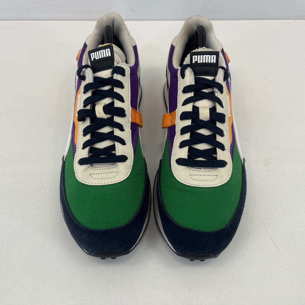 Puma Rider Play On Trainers Men's UK size 8.5 Green White Purple Black Orange