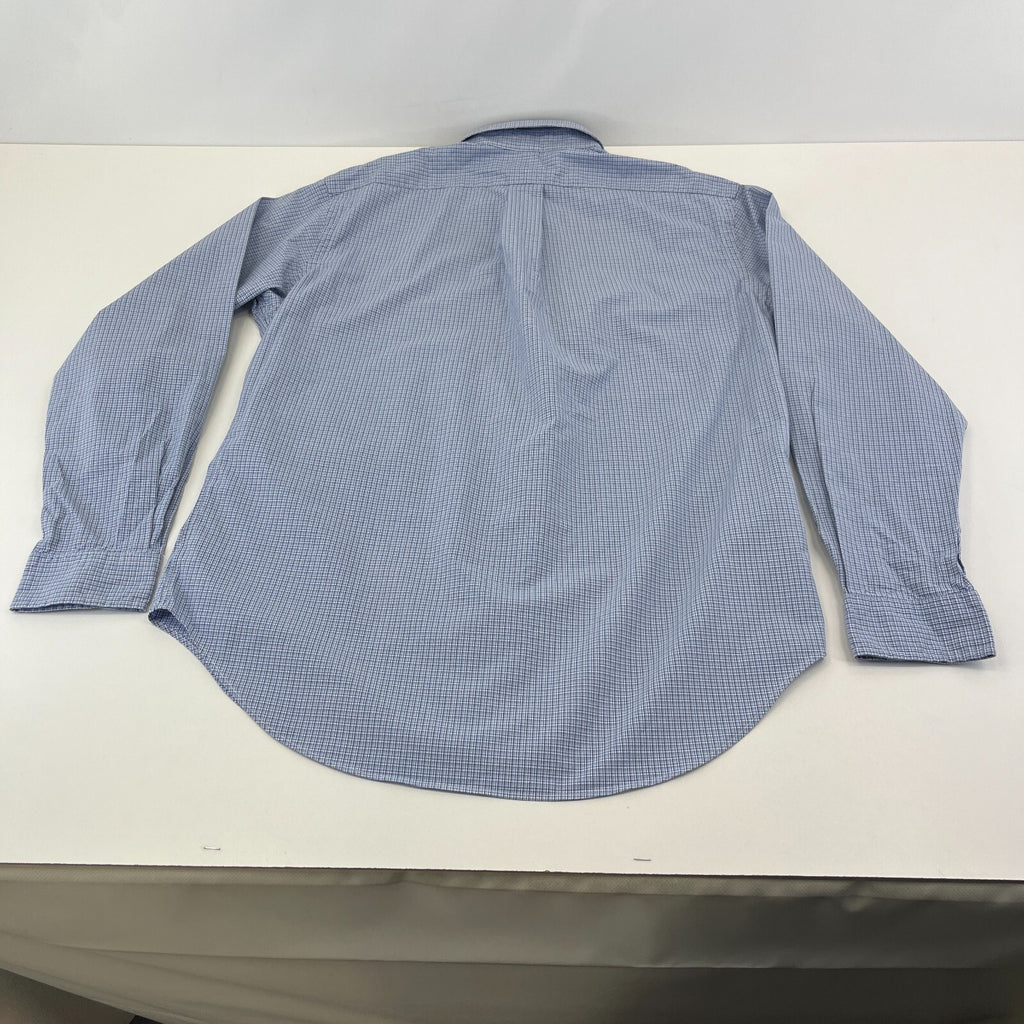 Ralph Lauren Shirt Mens size M Blue Check Cotton Button Up RL Pony