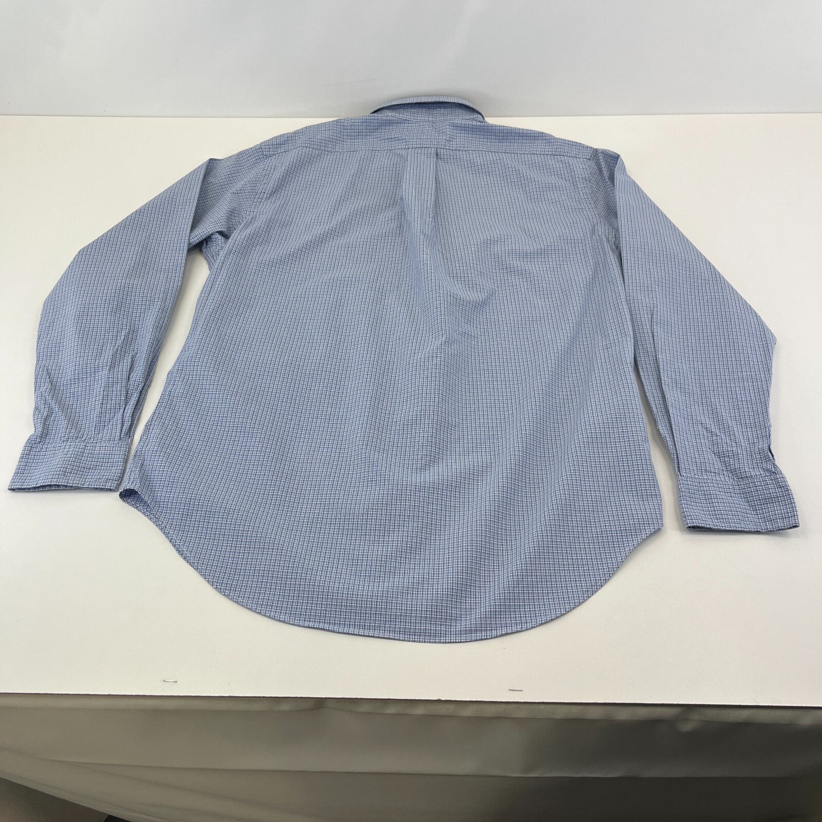 Ralph Lauren Shirt Mens size M Blue Check Cotton Button Up RL Pony