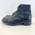 Vintage British Military Black Parade Boots with Capped Toe size 6 M